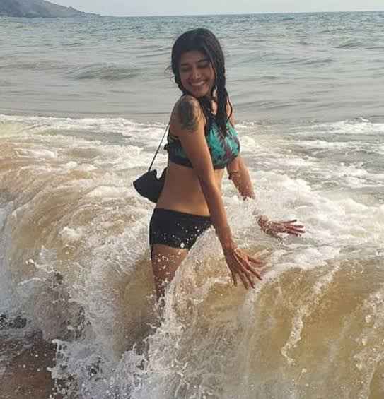 Actress Oviya in bikini dress