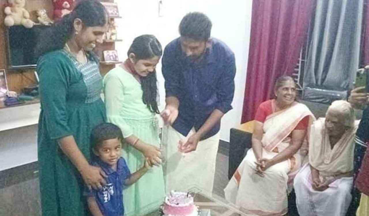 Family celebrate birthday
